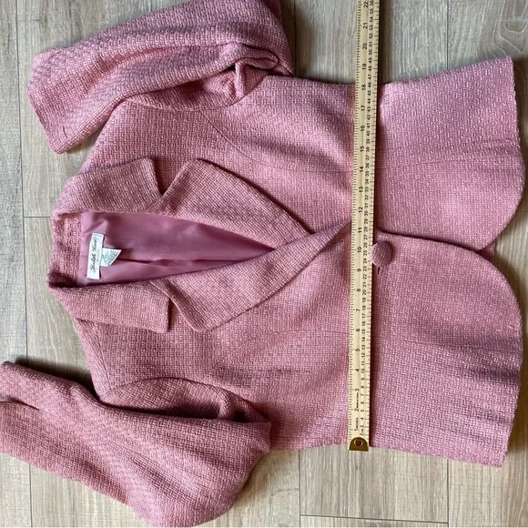 Judith Hart Petites pink textured blazer size 12P - Picture 8 of 9